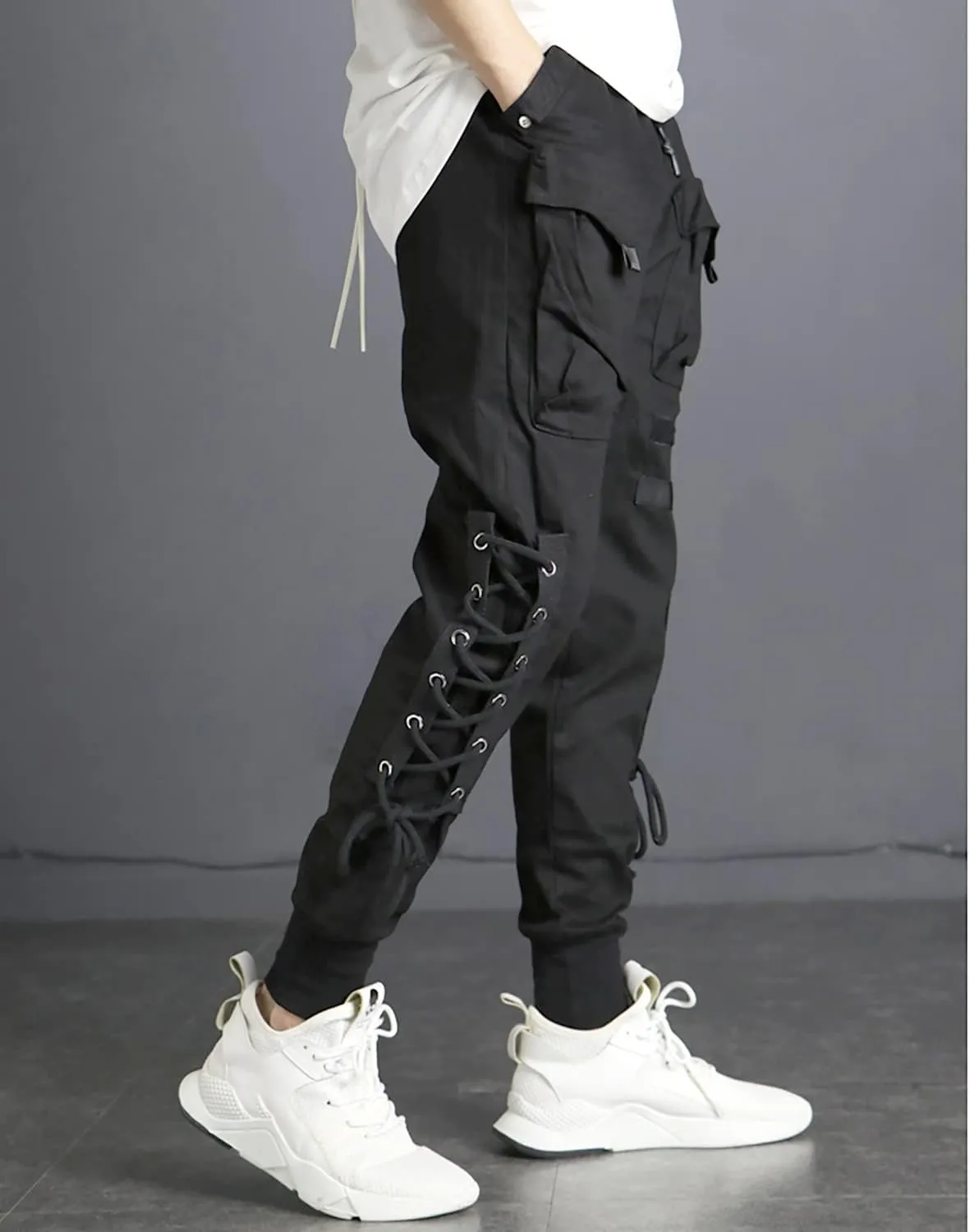 MOKEWEN Men's Jogger Streetwear Jogger Casual Harem Cargo Ankle Harem Pants