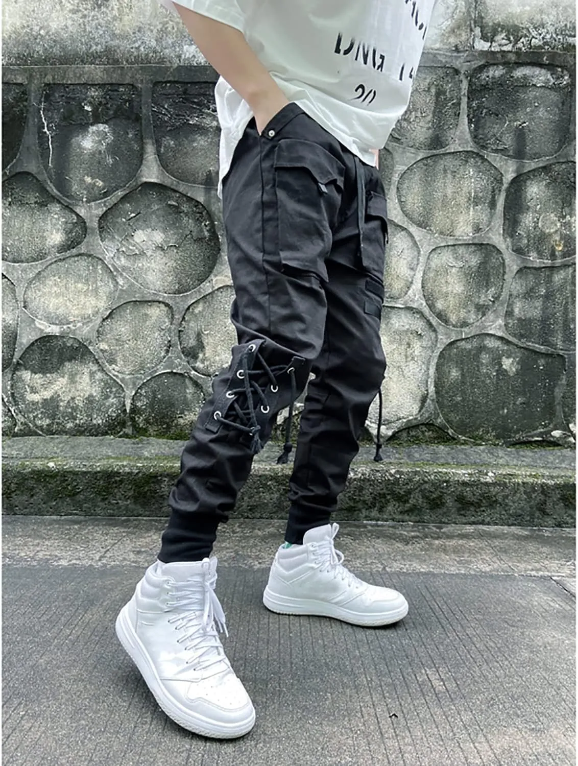 MOKEWEN Men's Jogger Streetwear Jogger Casual Harem Cargo Ankle Harem Pants