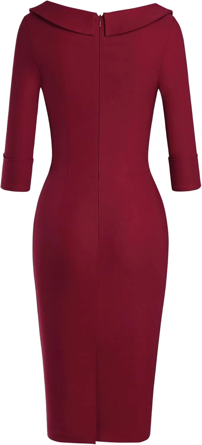 MUXXN Women's Classic Vintage Sweetheart Neckline Cocktail Prom Tea Dress