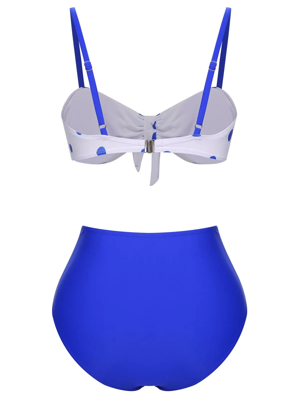 [Pre-Sale] Blue 1950s Polka Dots Spaghetti Strap Swimsuit