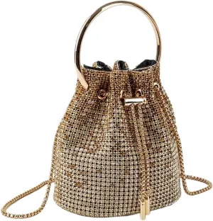 Rhinestone Bags Diamond Bucket Bag For Women Rhinestones Bling Shoulder Bags FashionTote Handbag Purse Crossbody Bag