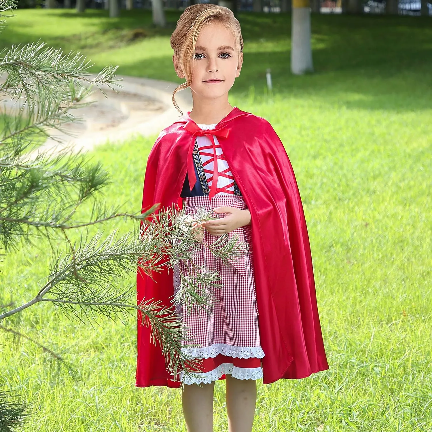 Sunny Fashion Girls Cape Christmas Halloween Fairy Tail Little Hood Red Cloak