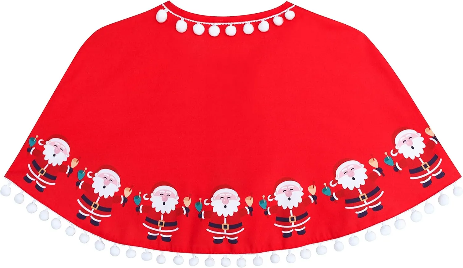 Sunny Fashion Girls Dress Jingle Bell Red Cape Cloak Christmas New Year