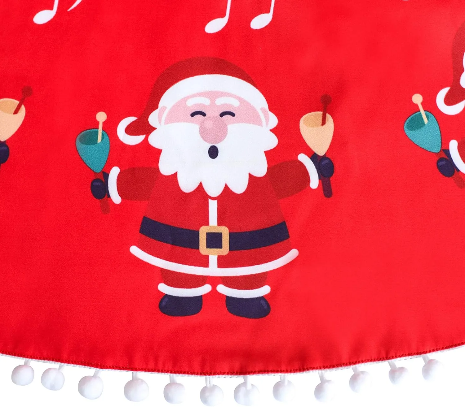 Sunny Fashion Girls Dress Jingle Bell Red Cape Cloak Christmas New Year