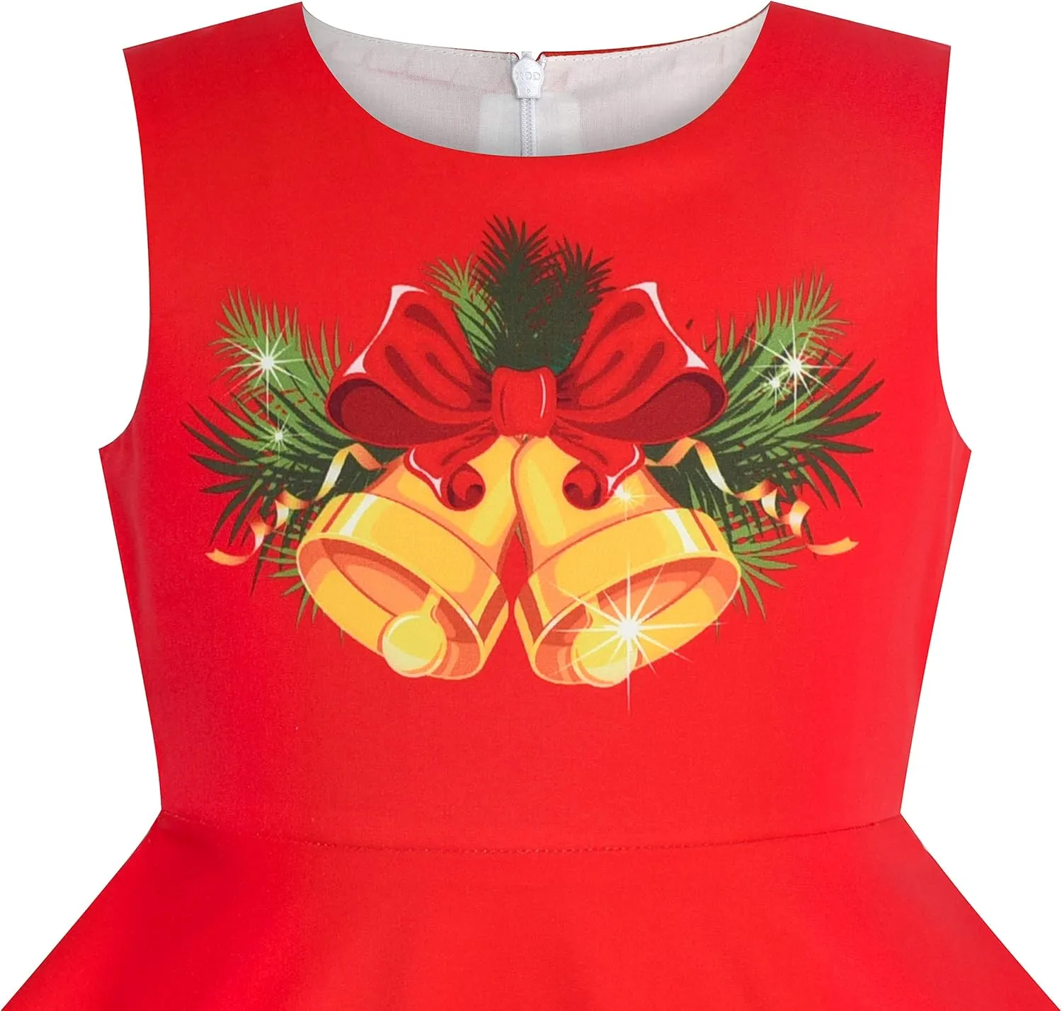 Sunny Fashion Girls Dress Jingle Bell Red Cape Cloak Christmas New Year