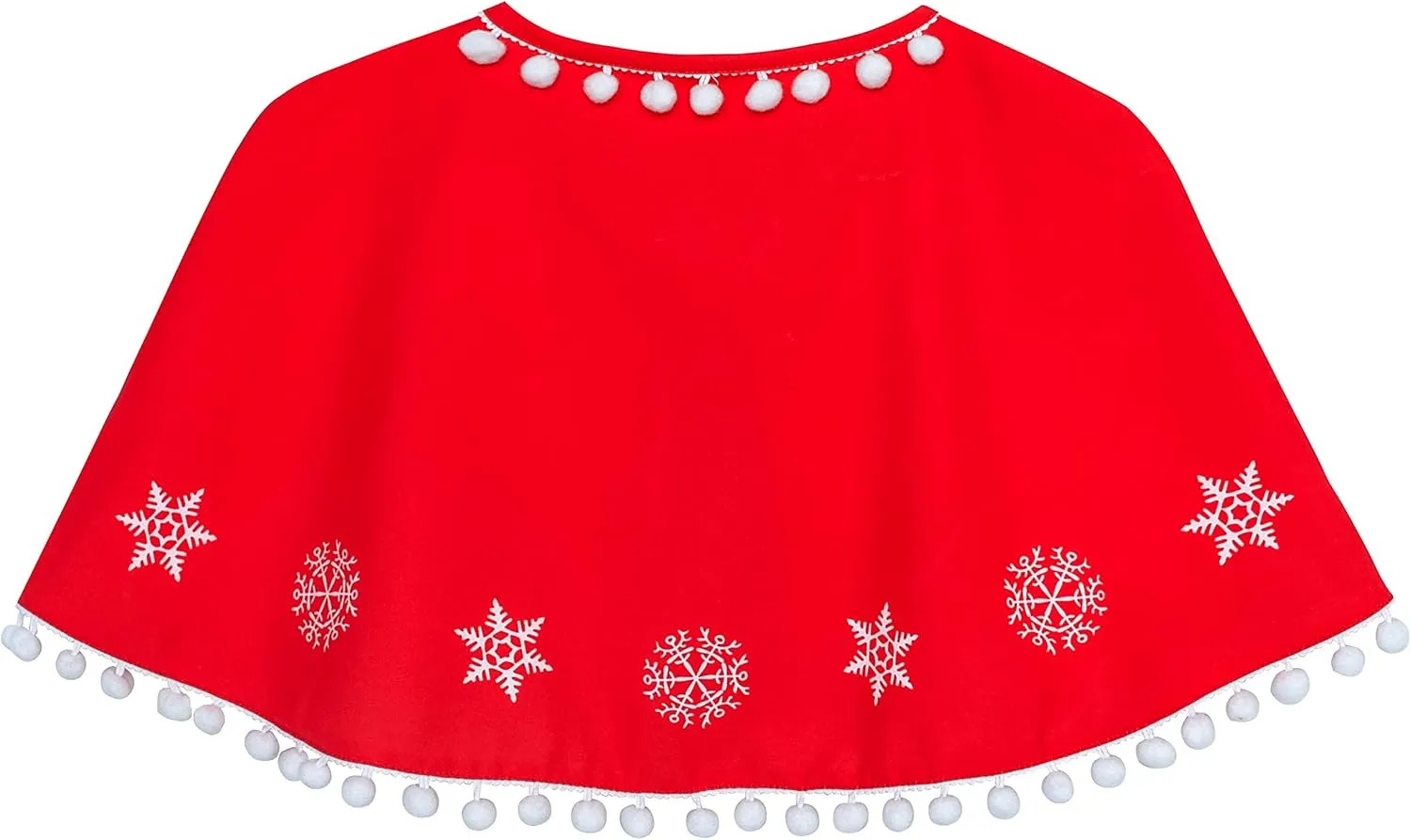 Sunny Fashion Girls Dress Jingle Bell Red Cape Cloak Christmas New Year