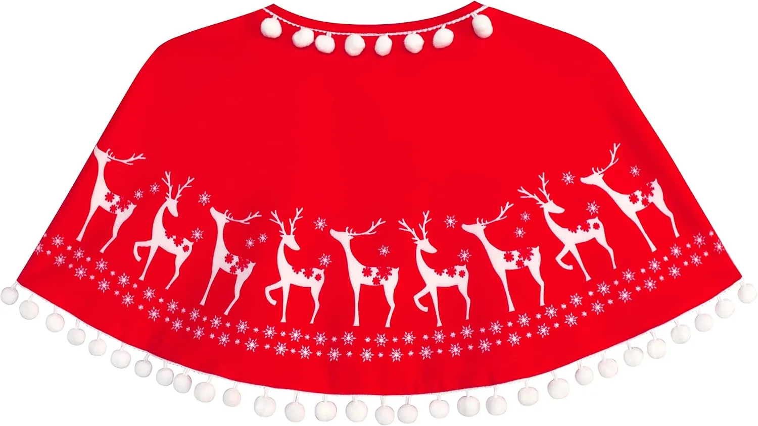 Sunny Fashion Girls Dress Jingle Bell Red Cape Cloak Christmas New Year