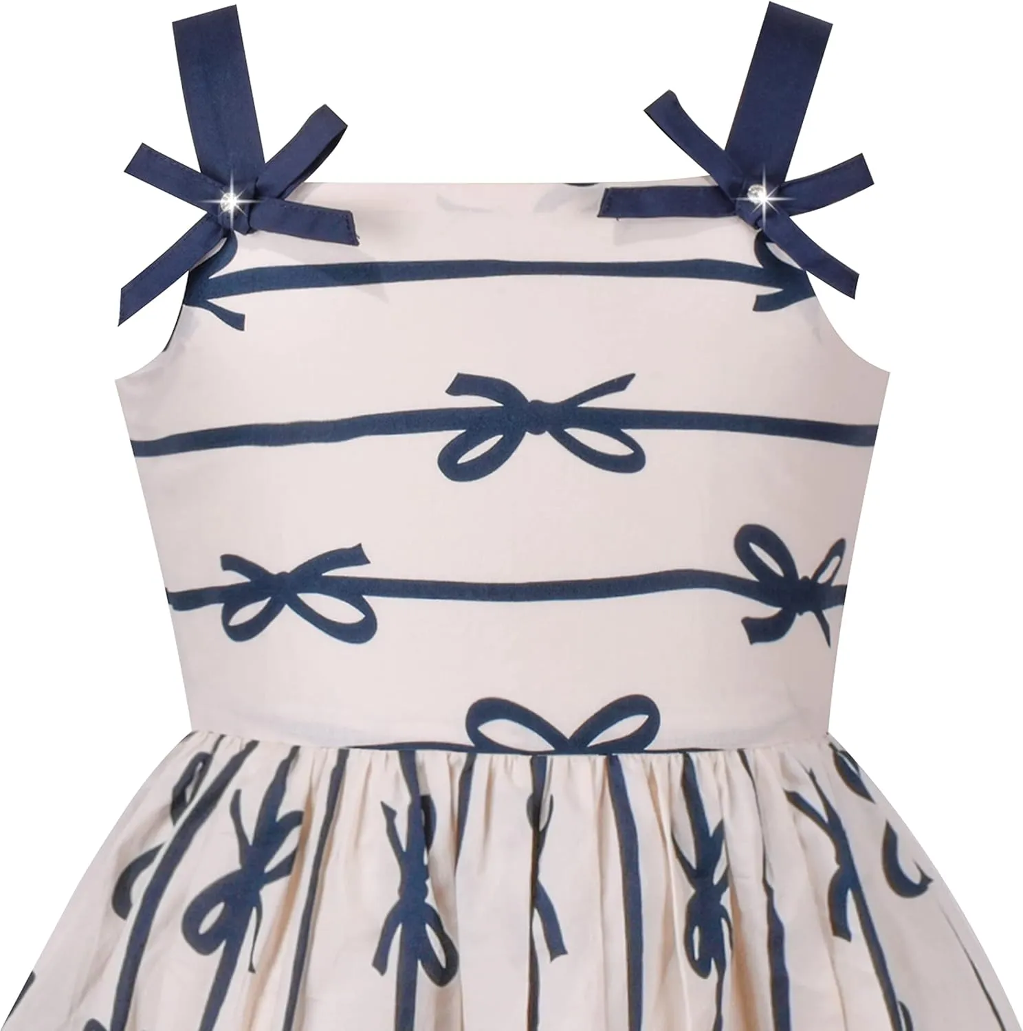 Sunny Fashion Girls Dress Yellow Flower Tank Sundress Party Size 4-8