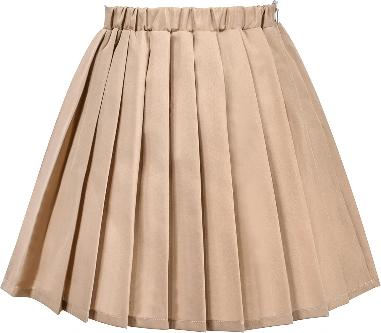 Sunny Fashion Girls Skirt Beige Pleated Bow Tie Back School Uniform Size 6-14