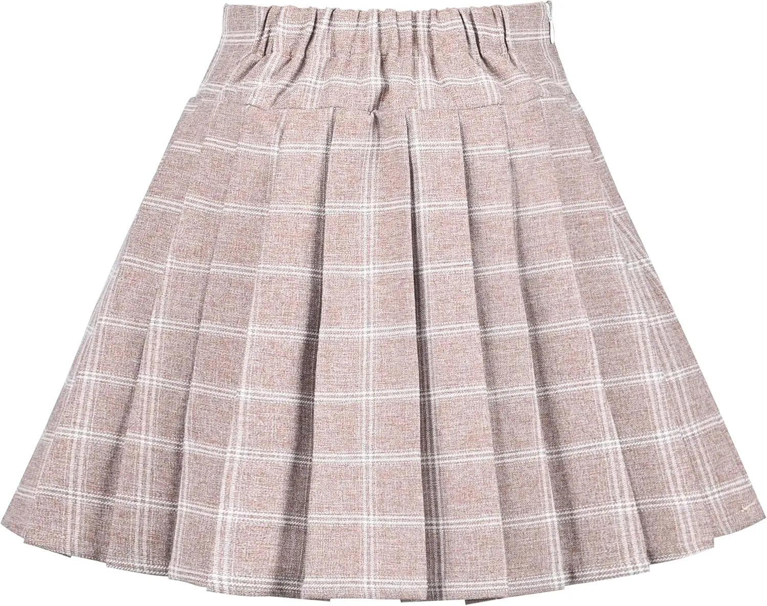 Sunny Fashion Girls Skirt Beige Pleated Bow Tie Back School Uniform Size 6-14