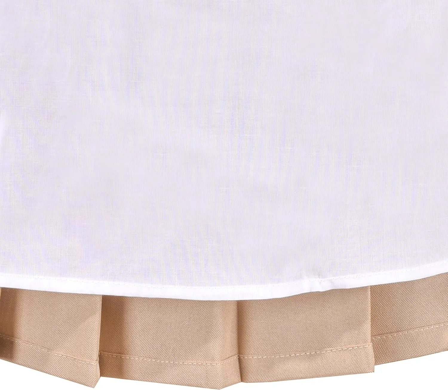 Sunny Fashion Girls Skirt Beige Pleated Bow Tie Back School Uniform Size 6-14