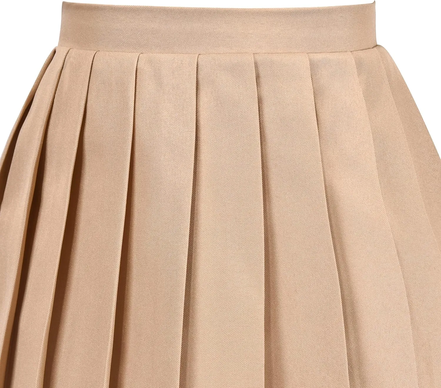 Sunny Fashion Girls Skirt Beige Pleated Bow Tie Back School Uniform Size 6-14