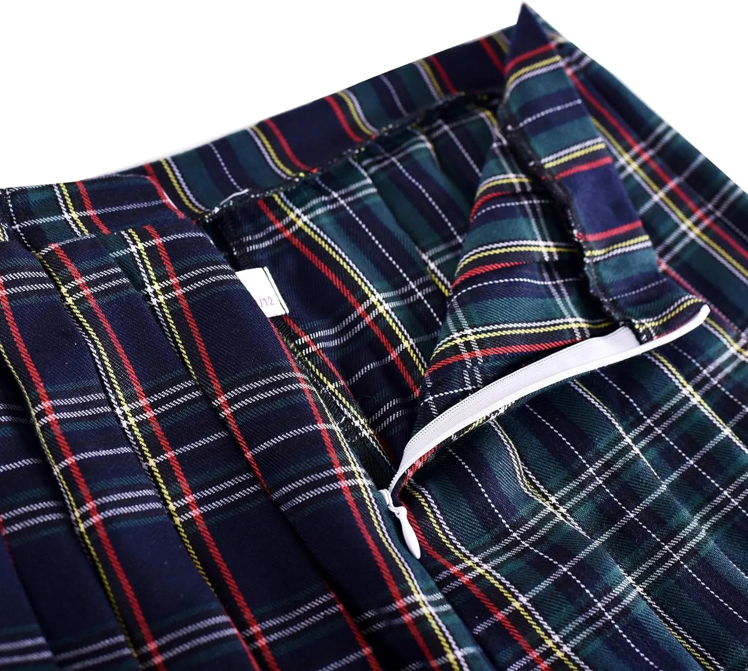 Sunny Fashion Girls Skirt Kids School Uniform Set Red Tartan Pleated Hem Skirt