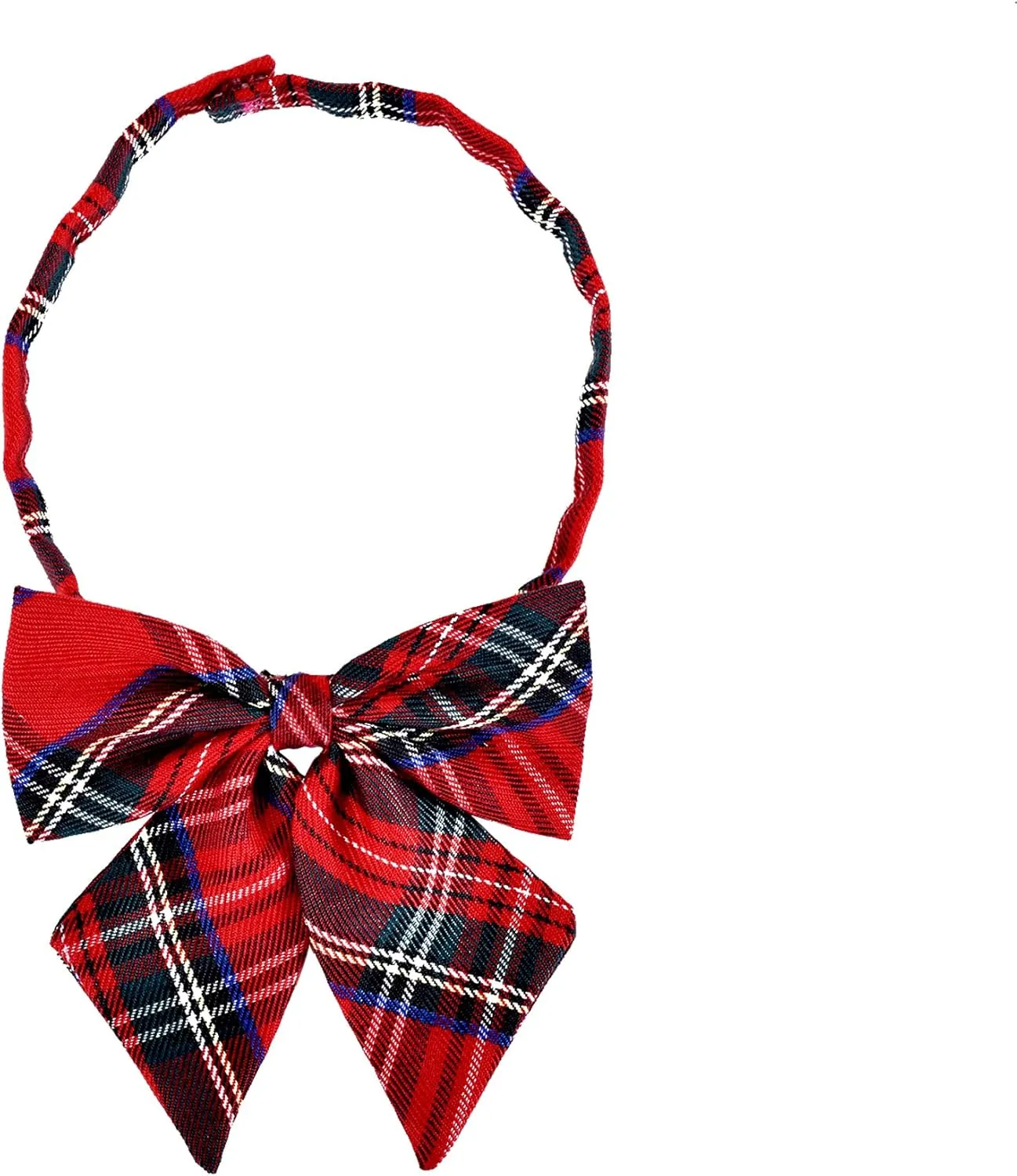 Sunny Fashion Girls Skirt Kids School Uniform Set Red Tartan Pleated Hem Skirt