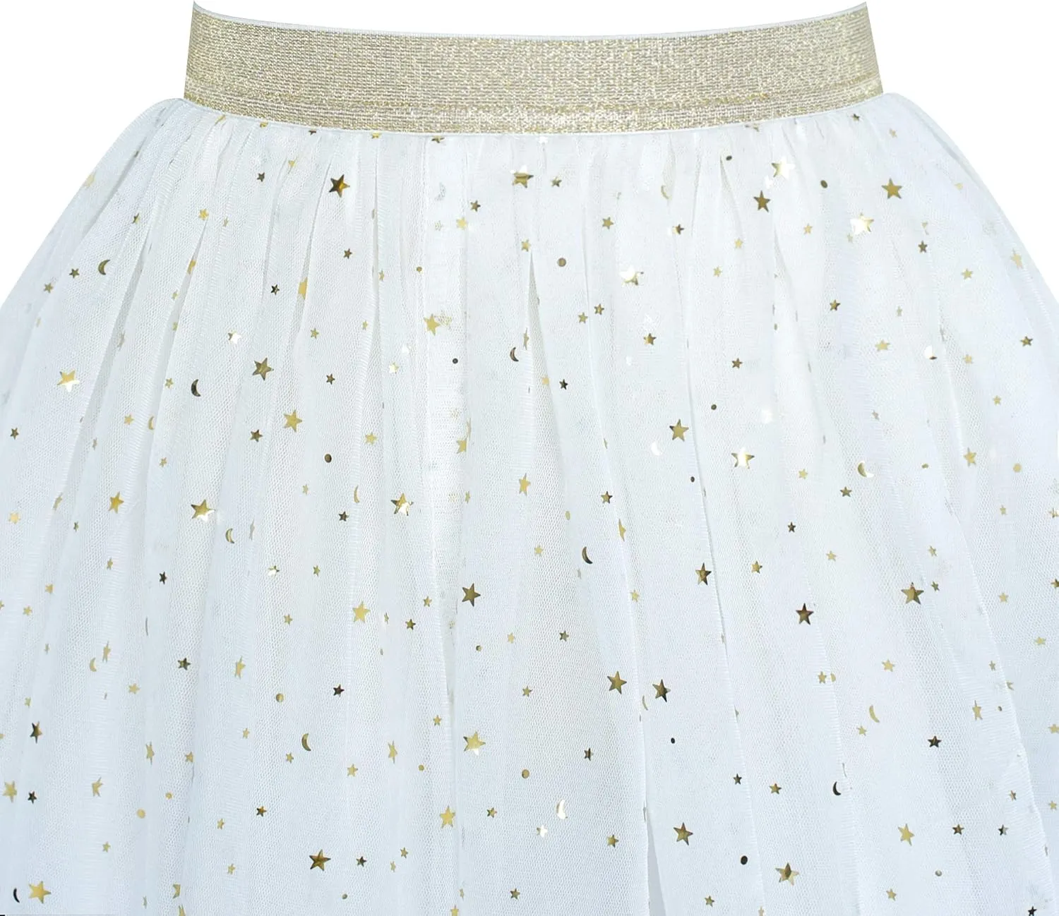 Sunny Fashion Girls Skirt Navy Blue Pearl Stars Sparkling Tutu Dancing Size 4-12