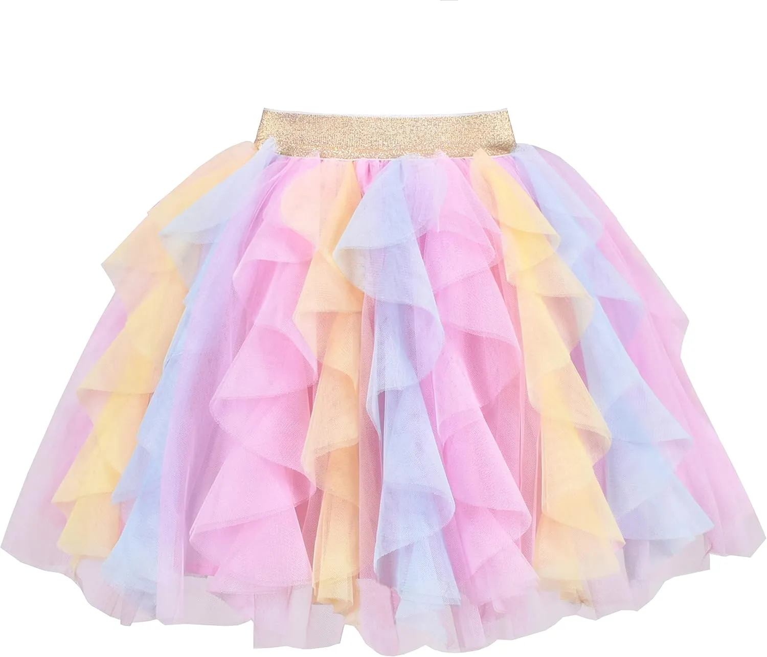 Sunny Fashion Girls Skirt Navy Blue Pearl Stars Sparkling Tutu Dancing Size 4-12