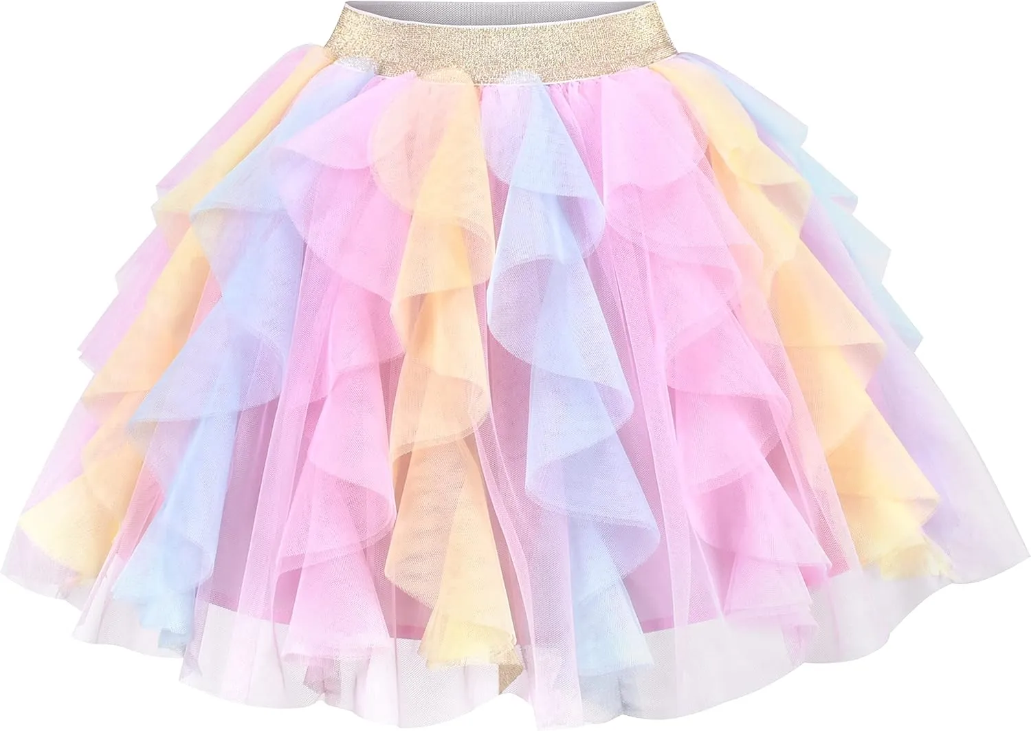 Sunny Fashion Girls Skirt Navy Blue Pearl Stars Sparkling Tutu Dancing Size 4-12