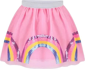 Sunny Fashion Girls Skirt Navy Blue Pearl Stars Sparkling Tutu Dancing Size 4-12