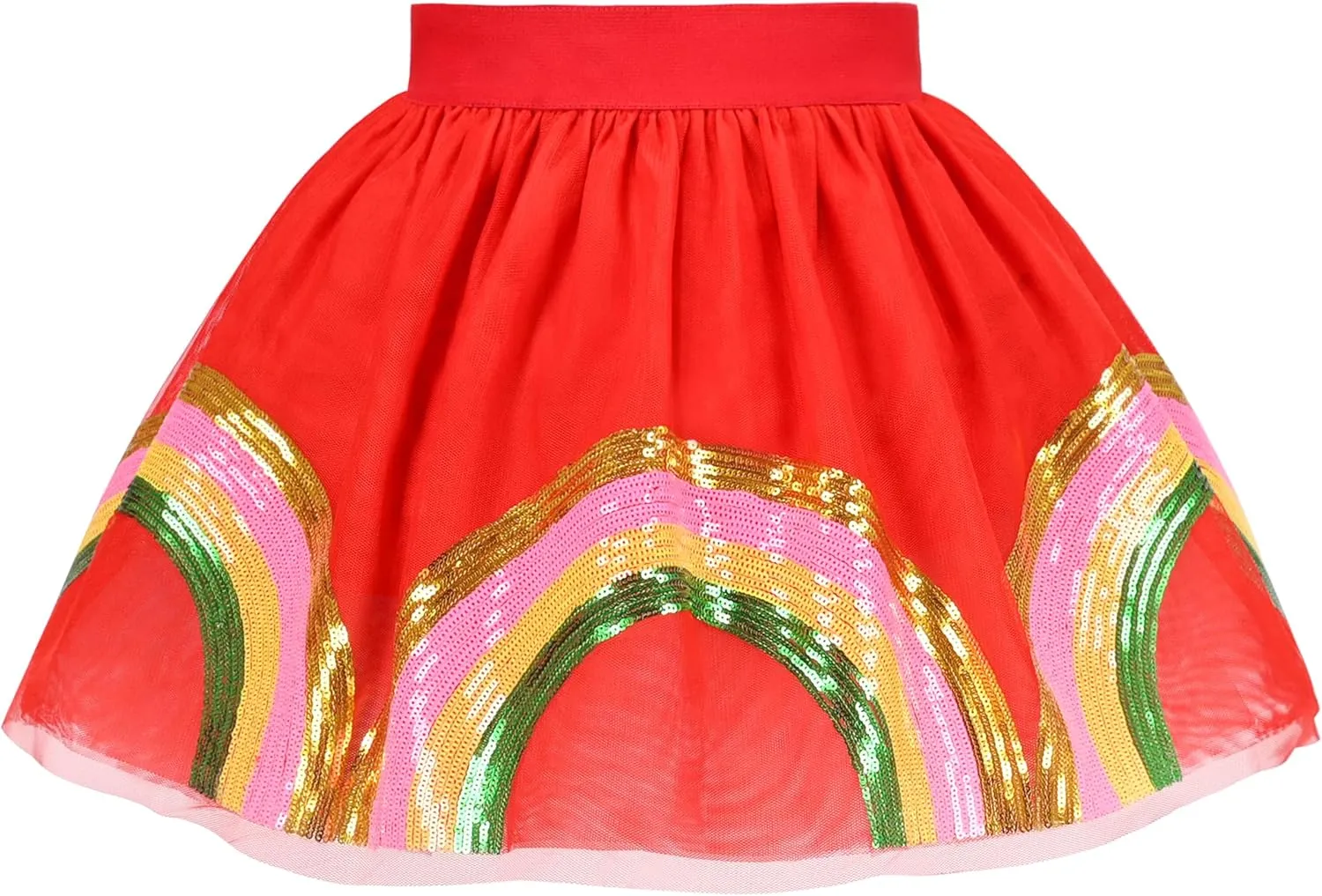 Sunny Fashion Girls Skirt Navy Blue Pearl Stars Sparkling Tutu Dancing Size 4-12