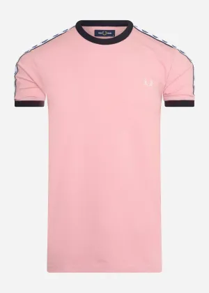 Taped ringer t-shirt - chalky pink
