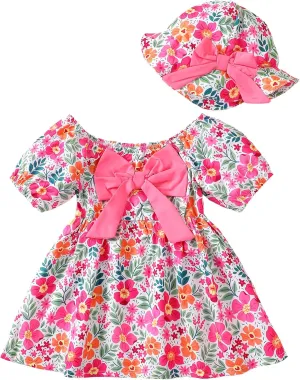 Toddler Baby Girls Summer Dresses 12 18 24 Girl Clothes Floral Casual Sundress 2t 3t Dresses for Toddler Girls