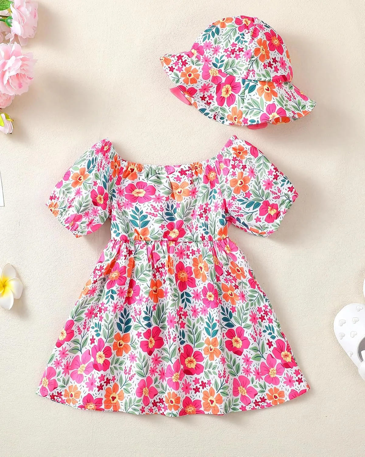 Toddler Baby Girls Summer Dresses 12 18 24 Girl Clothes Floral Casual Sundress 2t 3t Dresses for Toddler Girls