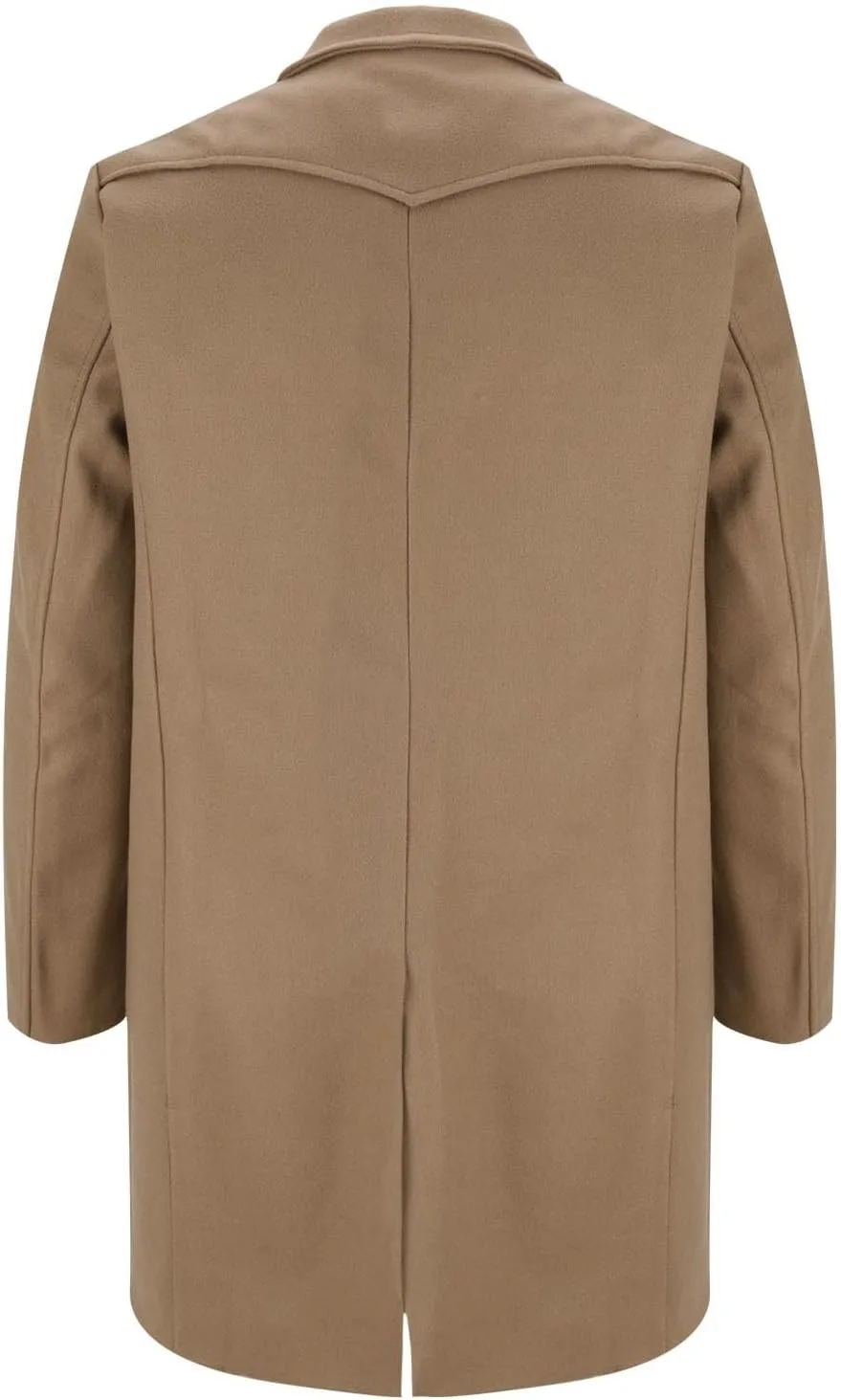 Trench Coat Men Classic Notched Collar Overcoat Warm Single Breasted Peacoat Elegant Long Jacket Overcoat