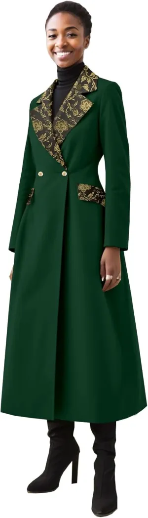 Trench Coat Women Double-Breasted Long Winter Wool Classic Coat Lapel Collar Belted Long Jacket