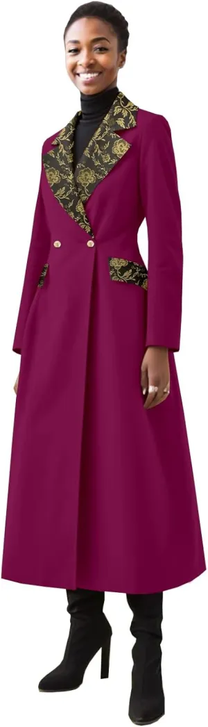 Trench Coat Women Double-Breasted Long Winter Wool Classic Coat Lapel Collar Belted Long Jacket