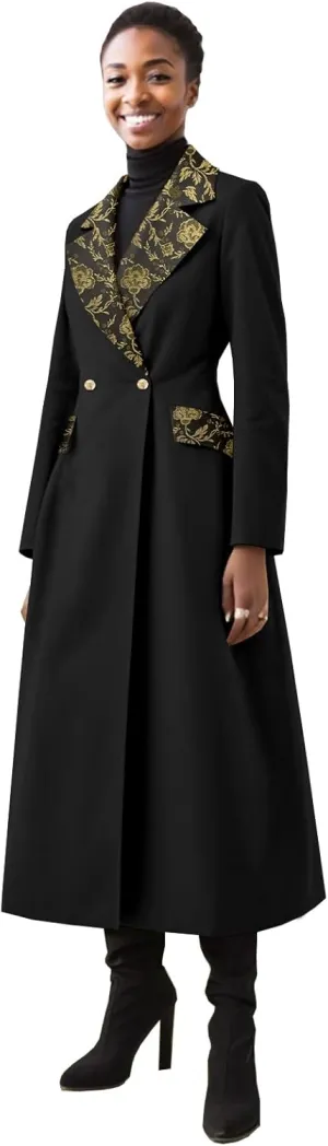 Trench Coat Women Double-Breasted Long Winter Wool Classic Coat Lapel Collar Belted Long Jacket
