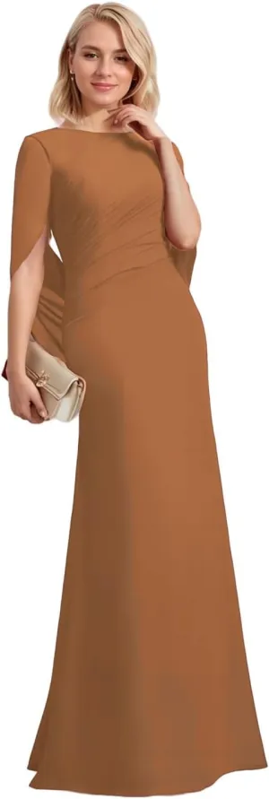 Trumpet/Mermaid Elegant Wedding Guest Dress Delicate Mother of The Bride Dress Unique Floor-Length Chiffon 2024