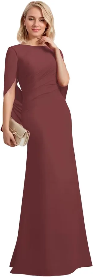 Trumpet/Mermaid Elegant Wedding Guest Dress Delicate Mother of The Bride Dress Unique Floor-Length Chiffon 2024