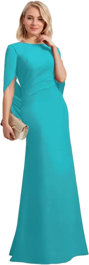 Trumpet/Mermaid Elegant Wedding Guest Dress Delicate Mother of The Bride Dress Unique Floor-Length Chiffon 2024