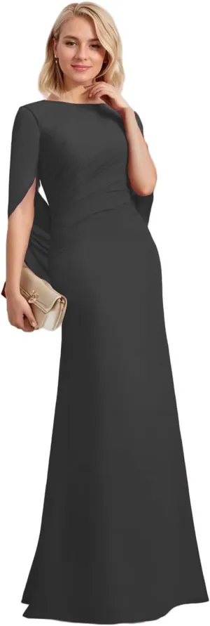 Trumpet/Mermaid Elegant Wedding Guest Dress Delicate Mother of The Bride Dress Unique Floor-Length Chiffon 2024