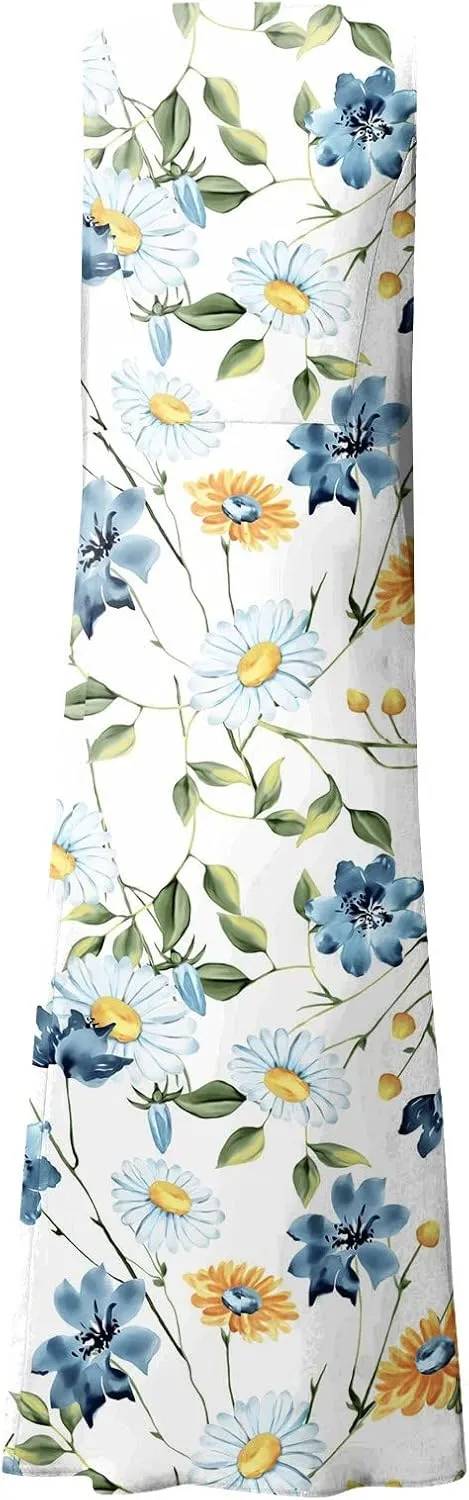 TWGONE Summer Dresses for Women Beach Boho Sleeveless Floral Flowy Pockets Casual Tshirt Tank Sundresses