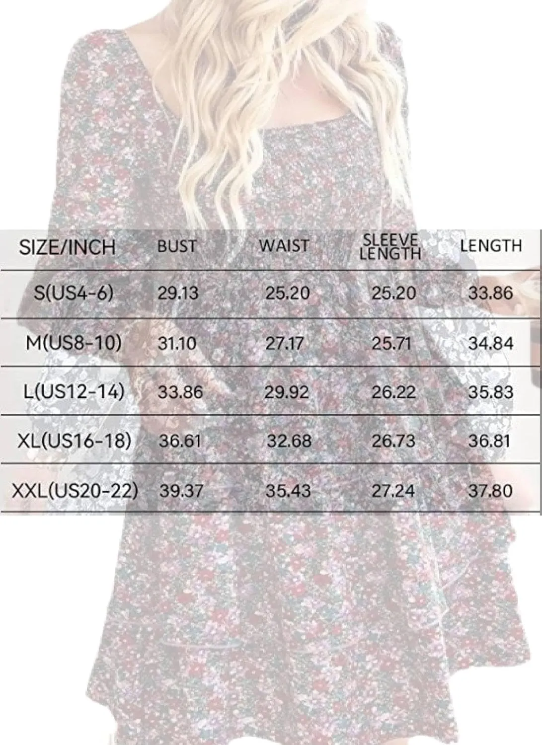 Women's Elegant Floral Print Tiered Ruffle Mini Dress Casual Square Neck Long Sleeve Smocked Dresses Summer Beach Wear