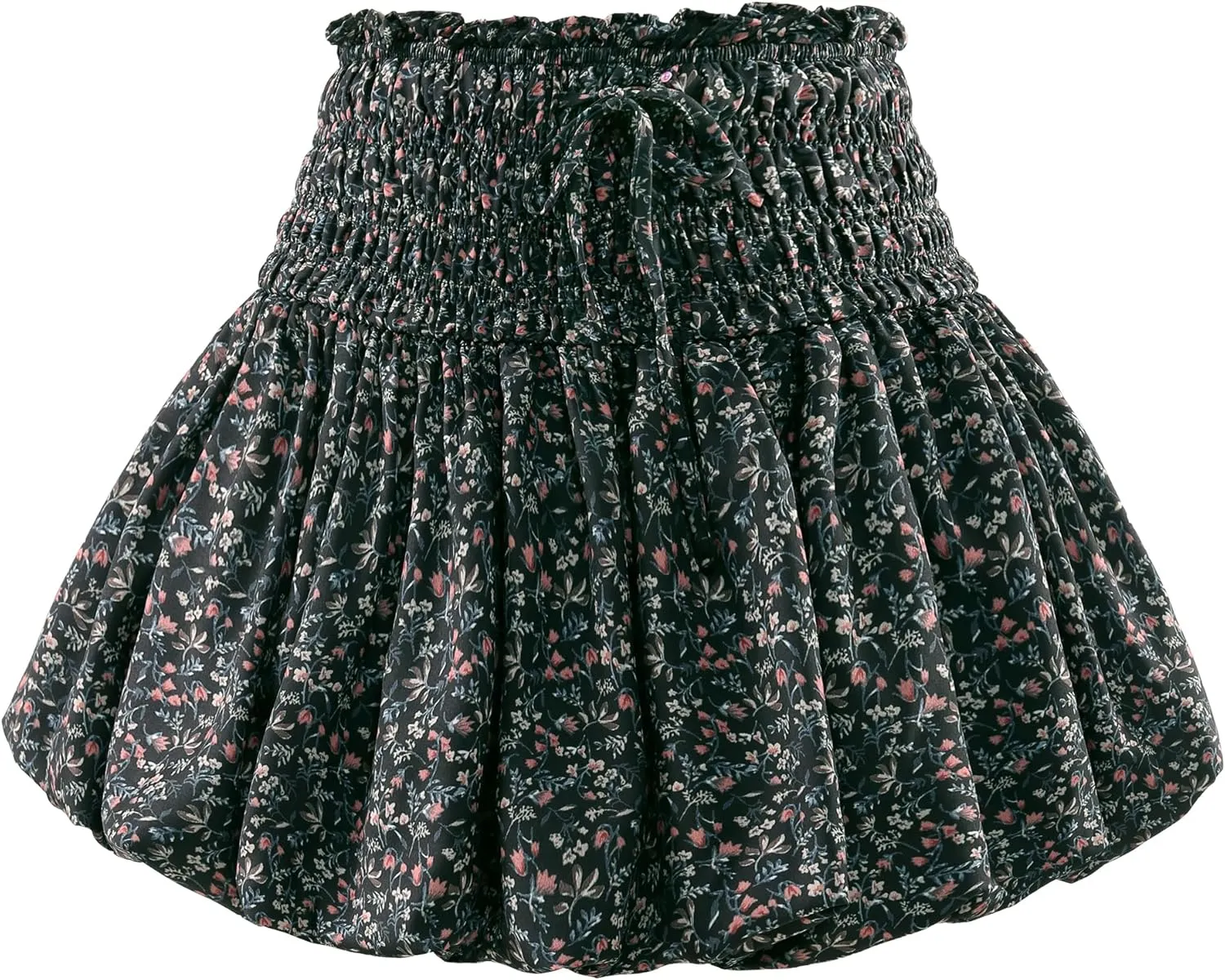 Women's Floral Short Skirt Bubble Mini Skirts Summer Casual Beach Skirt