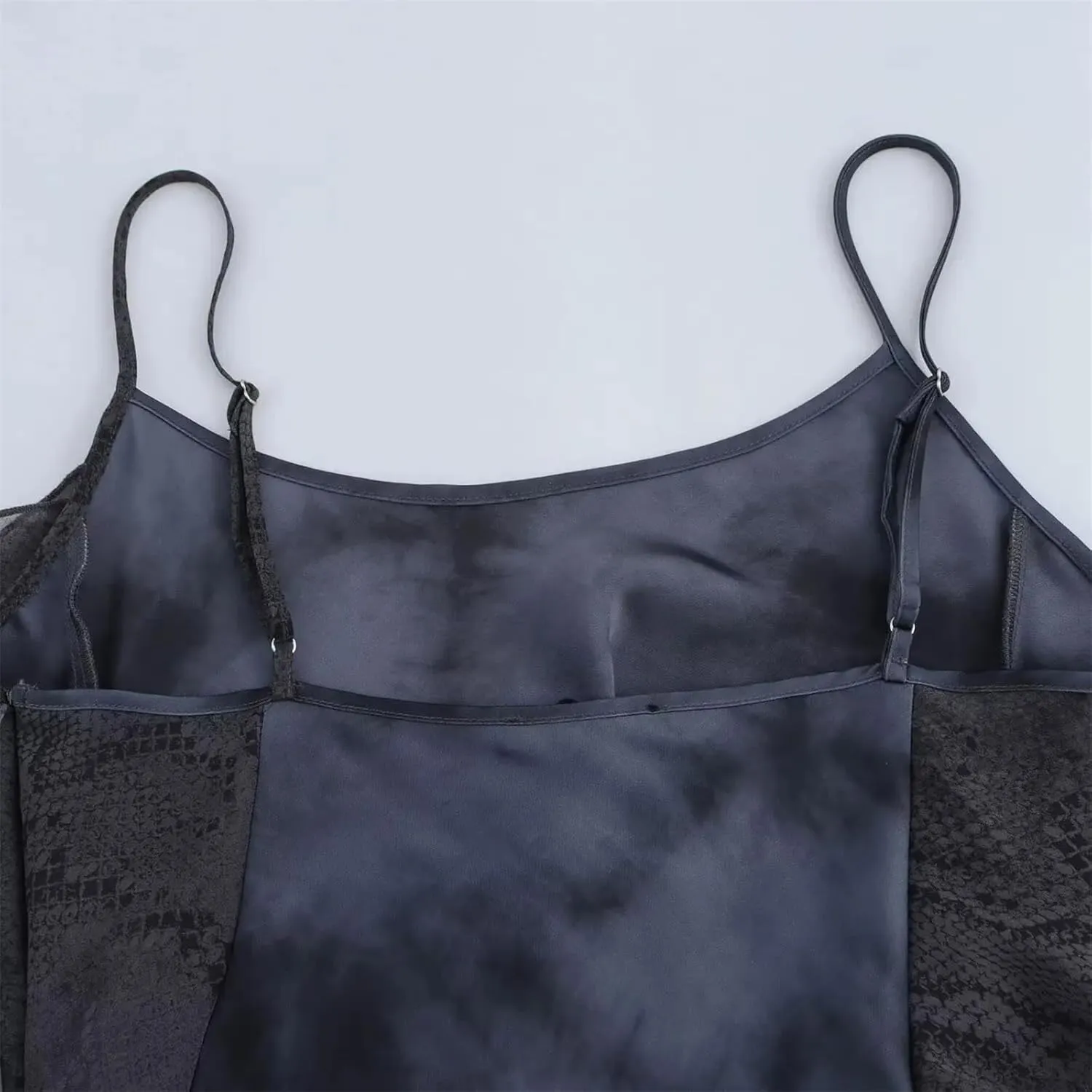Women's Irregular Ruffle Decorative Mini Dress Slim Sleeveless Lace Casual Club Party Suspender Dress