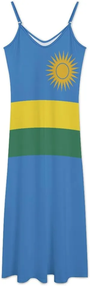 Women's Summer Camisole Dress Seychelles Flag Classic Camisole Unique Party Formal Wedding Guest Dresses
