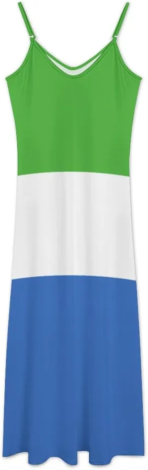 Women's Summer Camisole Dress Seychelles Flag Classic Camisole Unique Party Formal Wedding Guest Dresses
