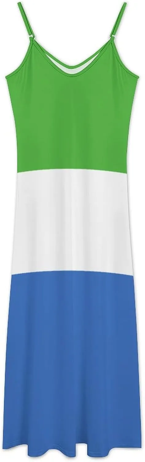 Women's Summer Camisole Dress Seychelles Flag Classic Camisole Unique Party Formal Wedding Guest Dresses