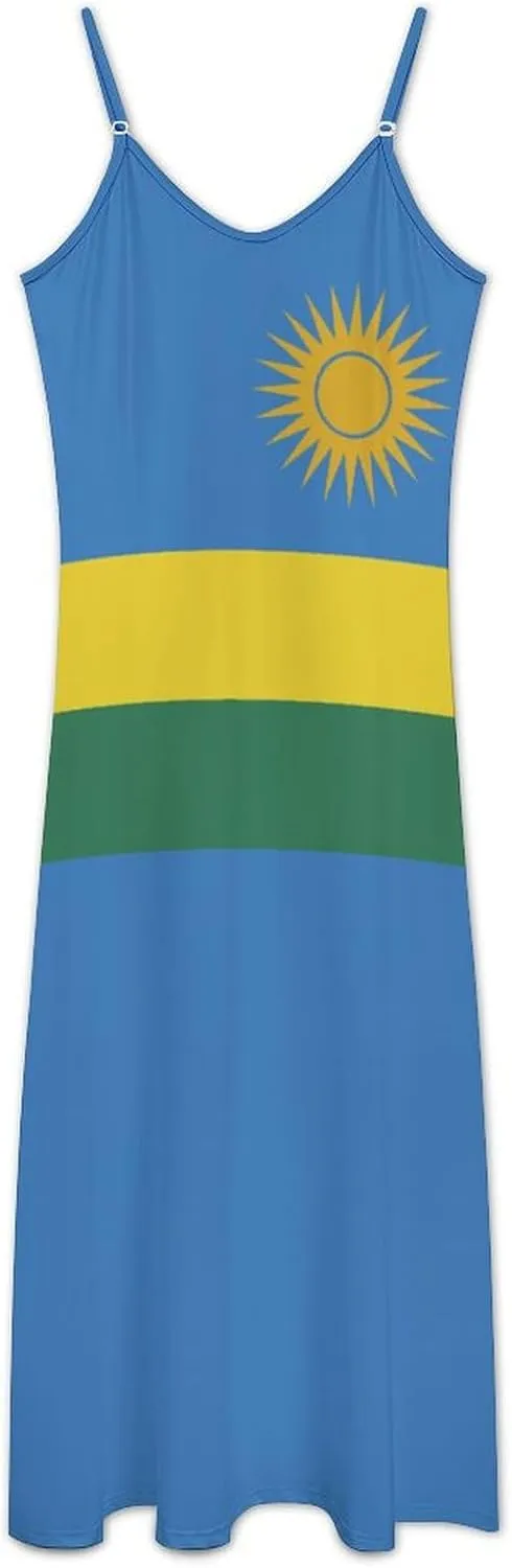 Women's Summer Camisole Dress Seychelles Flag Classic Camisole Unique Party Formal Wedding Guest Dresses