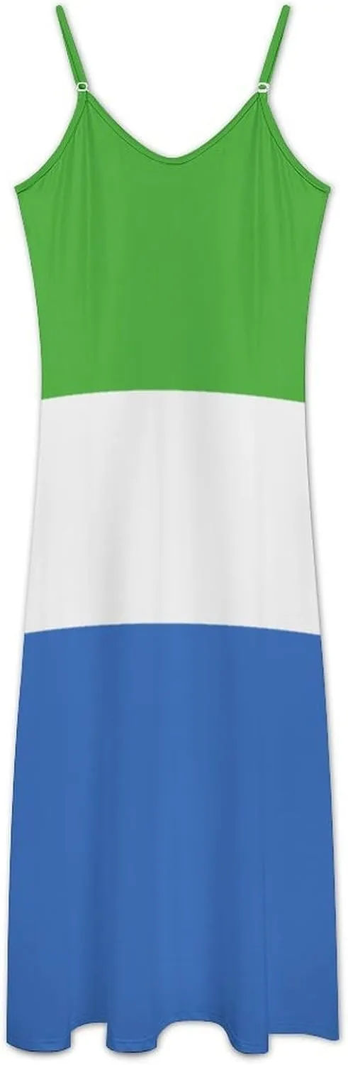 Women's Summer Camisole Dress Seychelles Flag Classic Camisole Unique Party Formal Wedding Guest Dresses