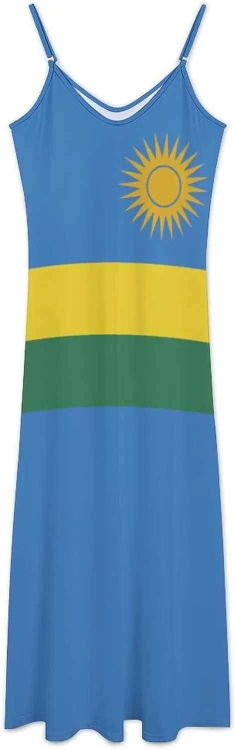 Women's Summer Camisole Dress Seychelles Flag Classic Camisole Unique Party Formal Wedding Guest Dresses
