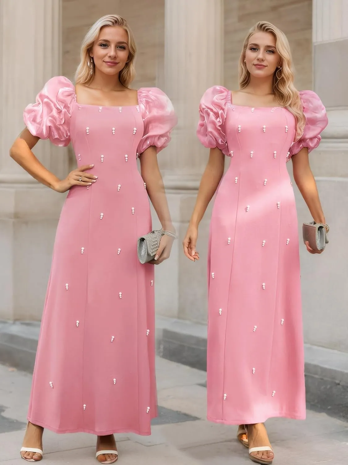 Women's Summer Club & Night Out Dresses Elegant Evening Party Cocktail Sexy Ruched Prom Wedding Guest Maxi Dress