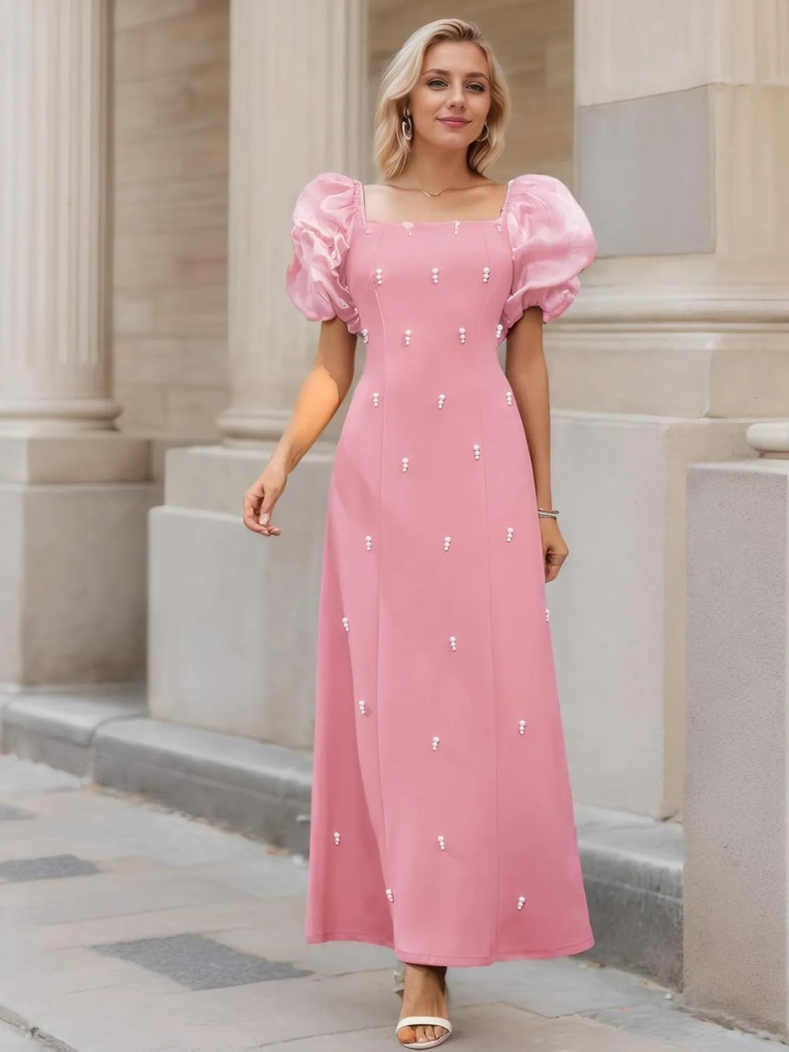 Women's Summer Club & Night Out Dresses Elegant Evening Party Cocktail Sexy Ruched Prom Wedding Guest Maxi Dress